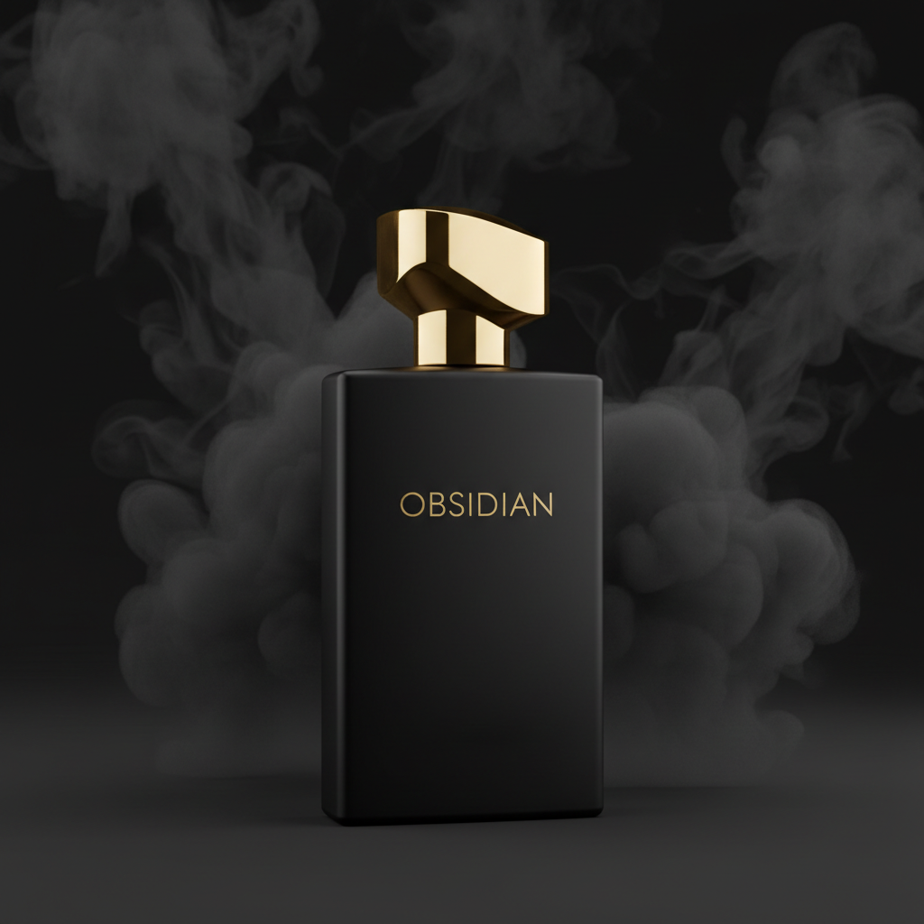 Obsidian perfume bottle