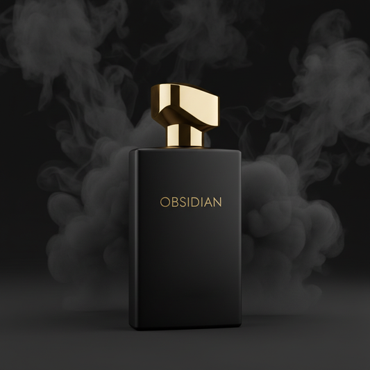 Obsidian perfume bottle