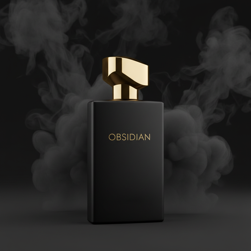 Obsidian perfume bottle